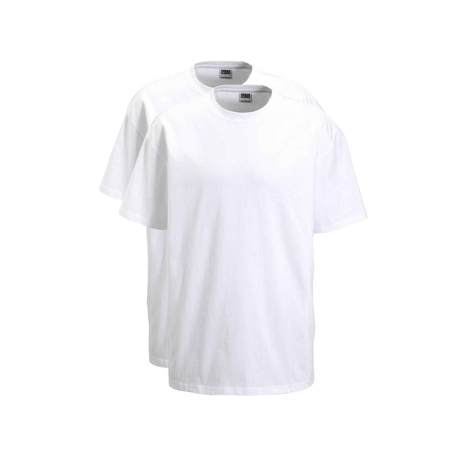 Urban Classics oversized T-shirt wit (set van 2)