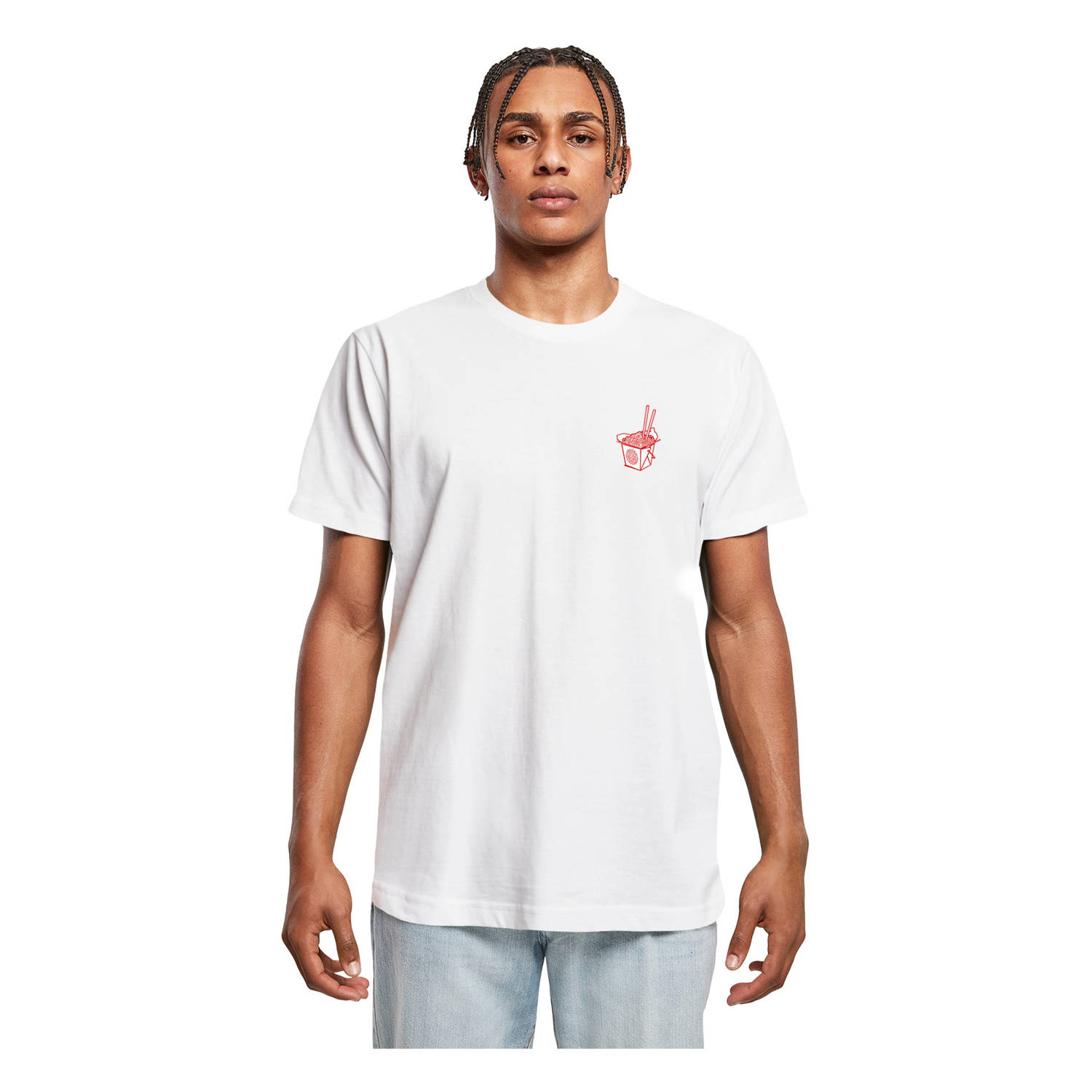 Mister Tee T-shirt met backprint wit