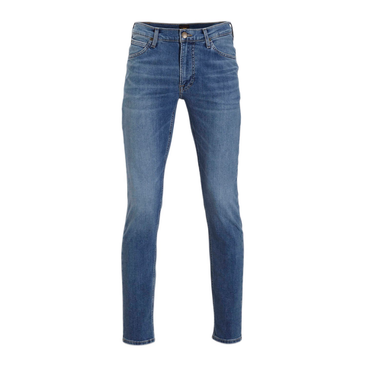 Lee Straight Fit Jeans met rits Blue Heren