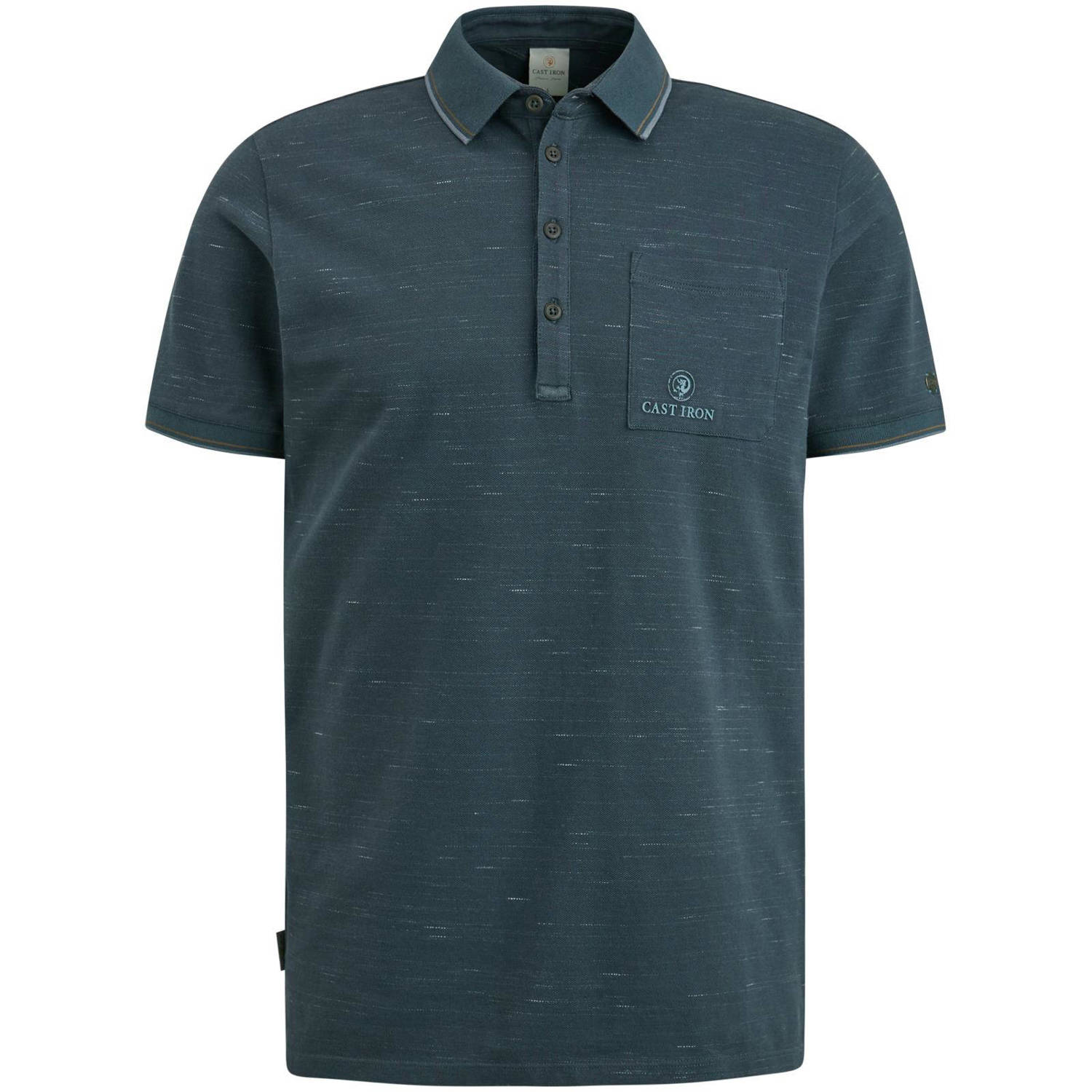 Cast Iron slim fit polo met logo