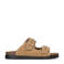 Poelman suède slippers lichtbruin