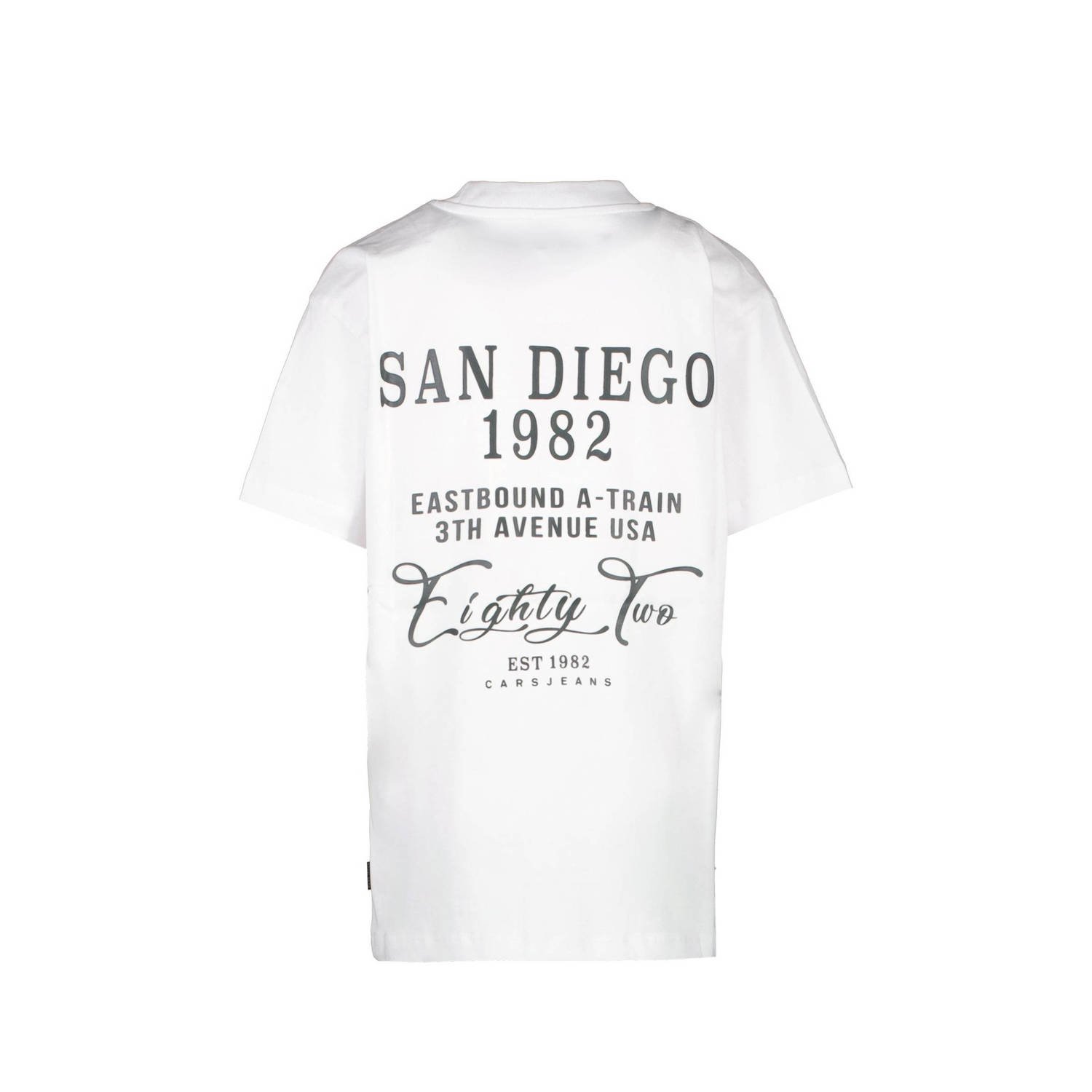 Cars T-shirt MEZZO met backprint wit