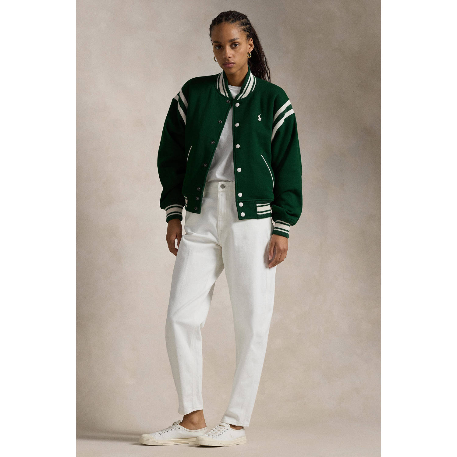 POLO Ralph Lauren bomberjack winter met logo groen