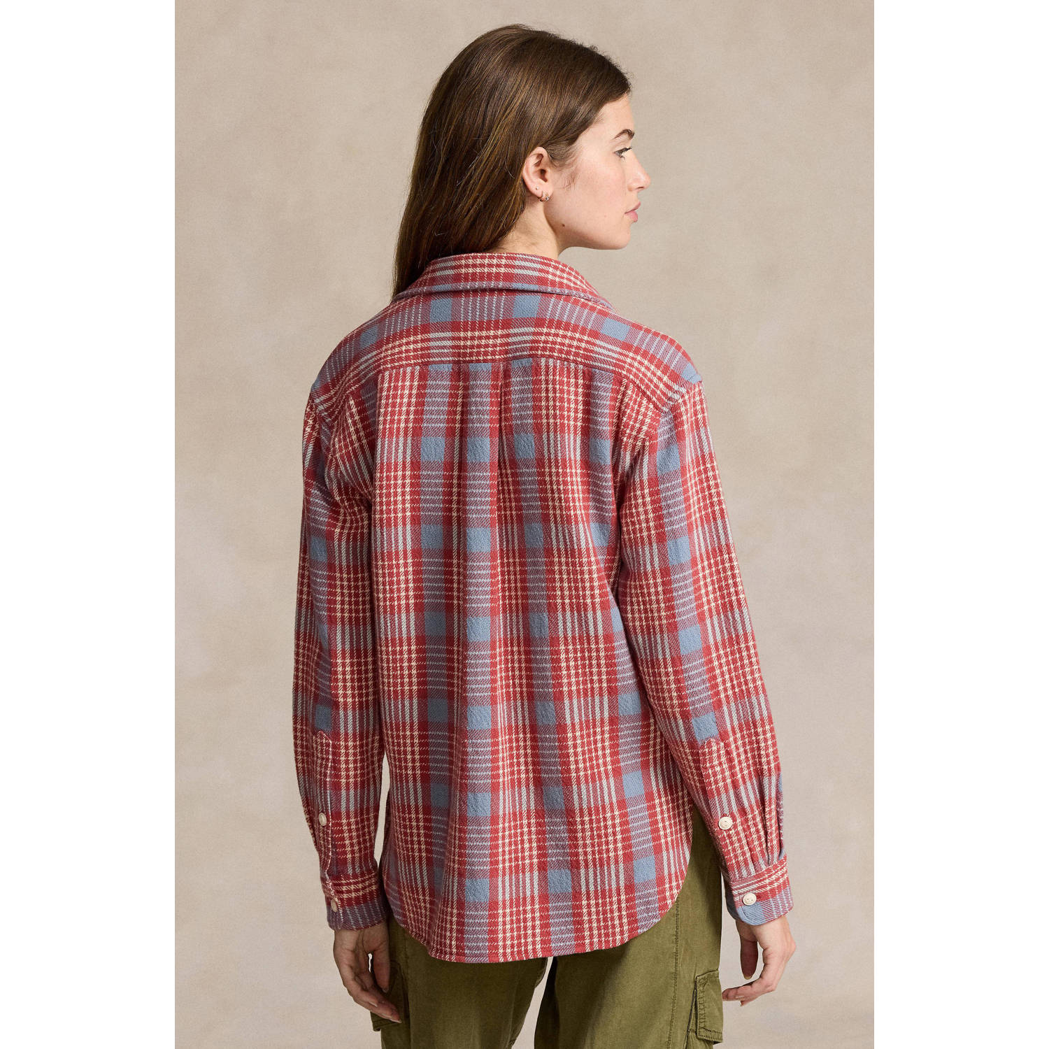 POLO Ralph Lauren geruite blouse rood