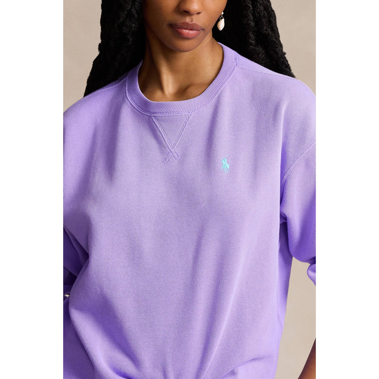 Ralph Lauren Klassieke Polo Sweater Purple Dames