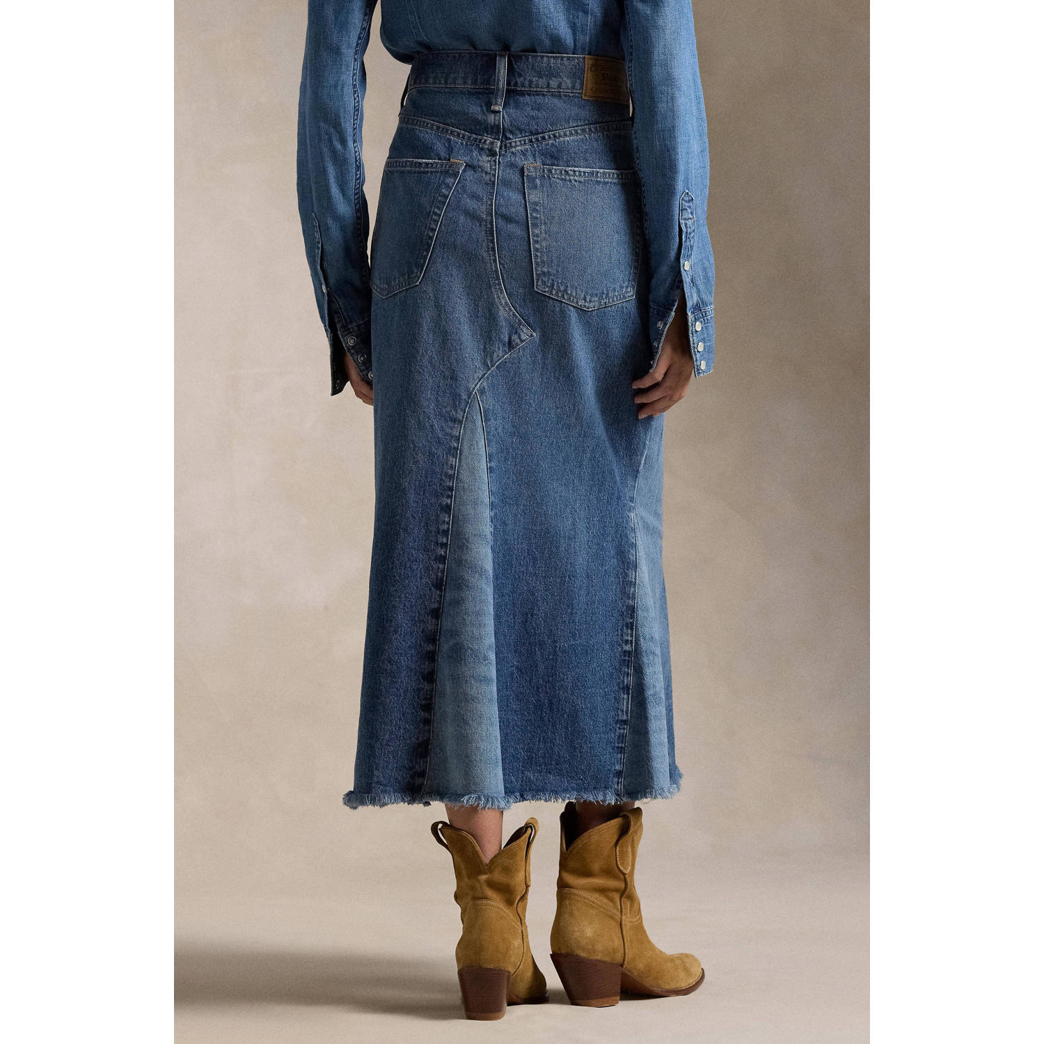 POLO Ralph Lauren denim spijkerrok medium blue denim