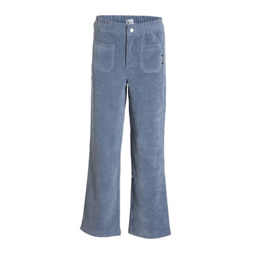 Me & My Monkey wide leg corduroy broek Raven blauw afbeelding