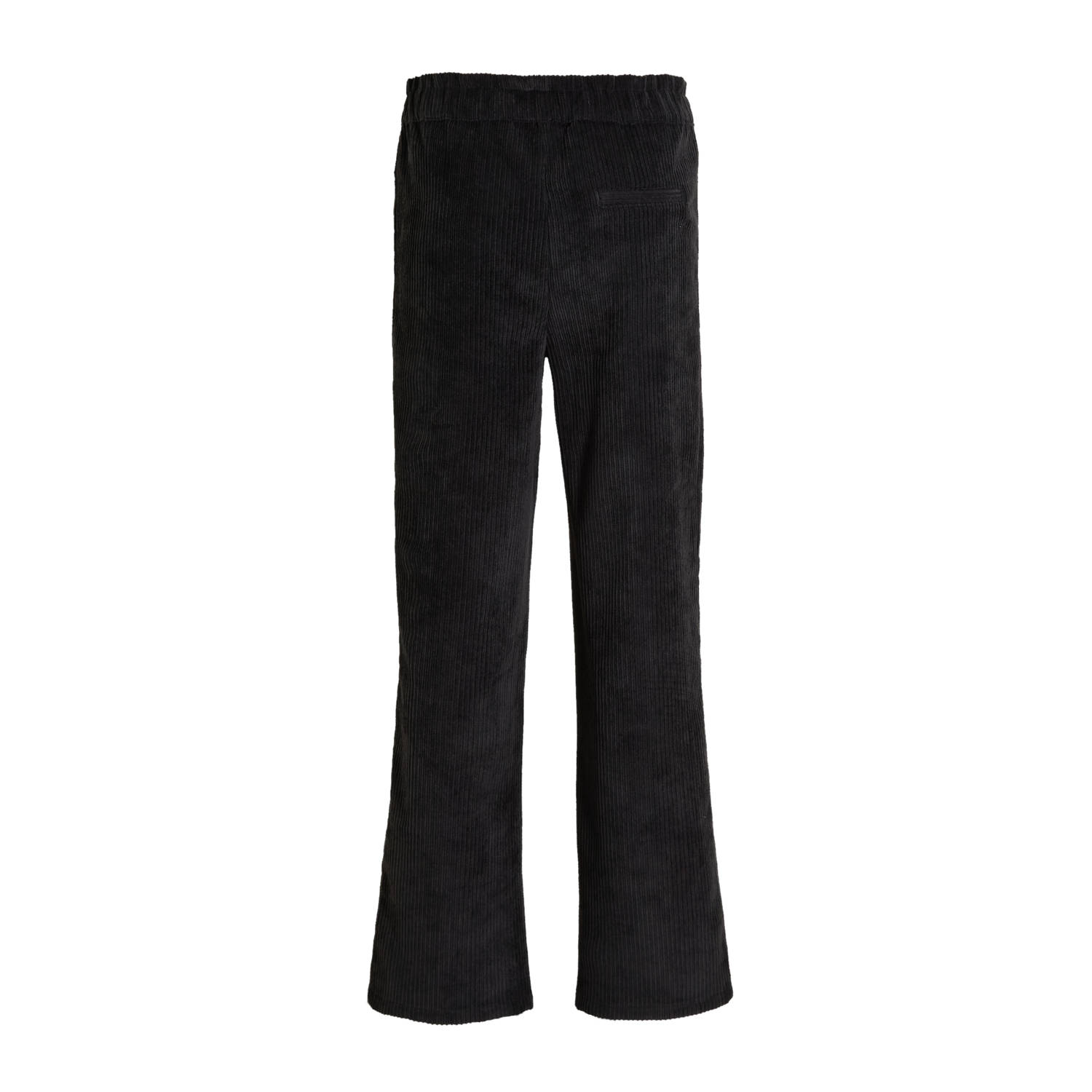 Me & My Monkey wide leg corduroy broek Raven zwart