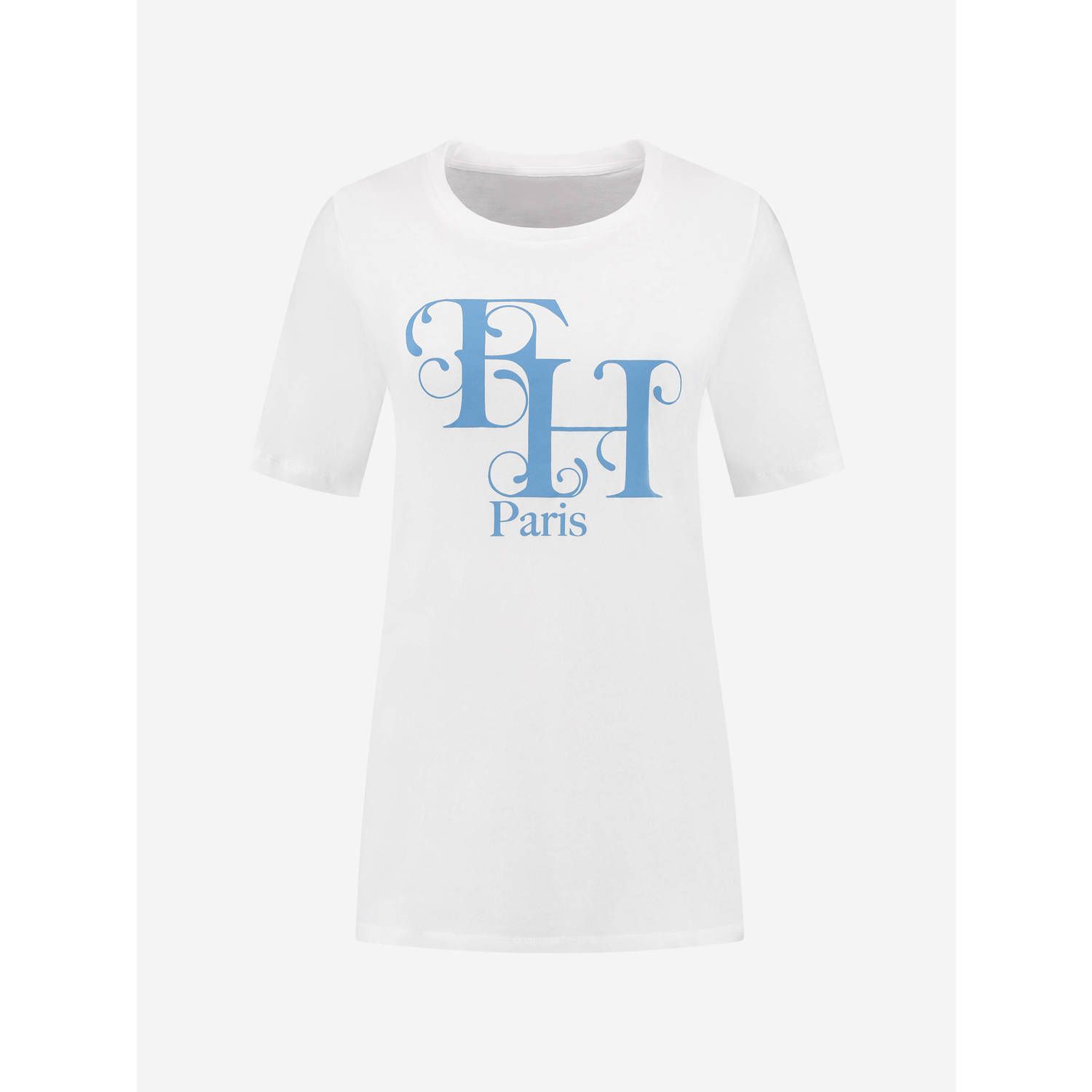 Fifth House T-shirt met printopdruk wit blauw