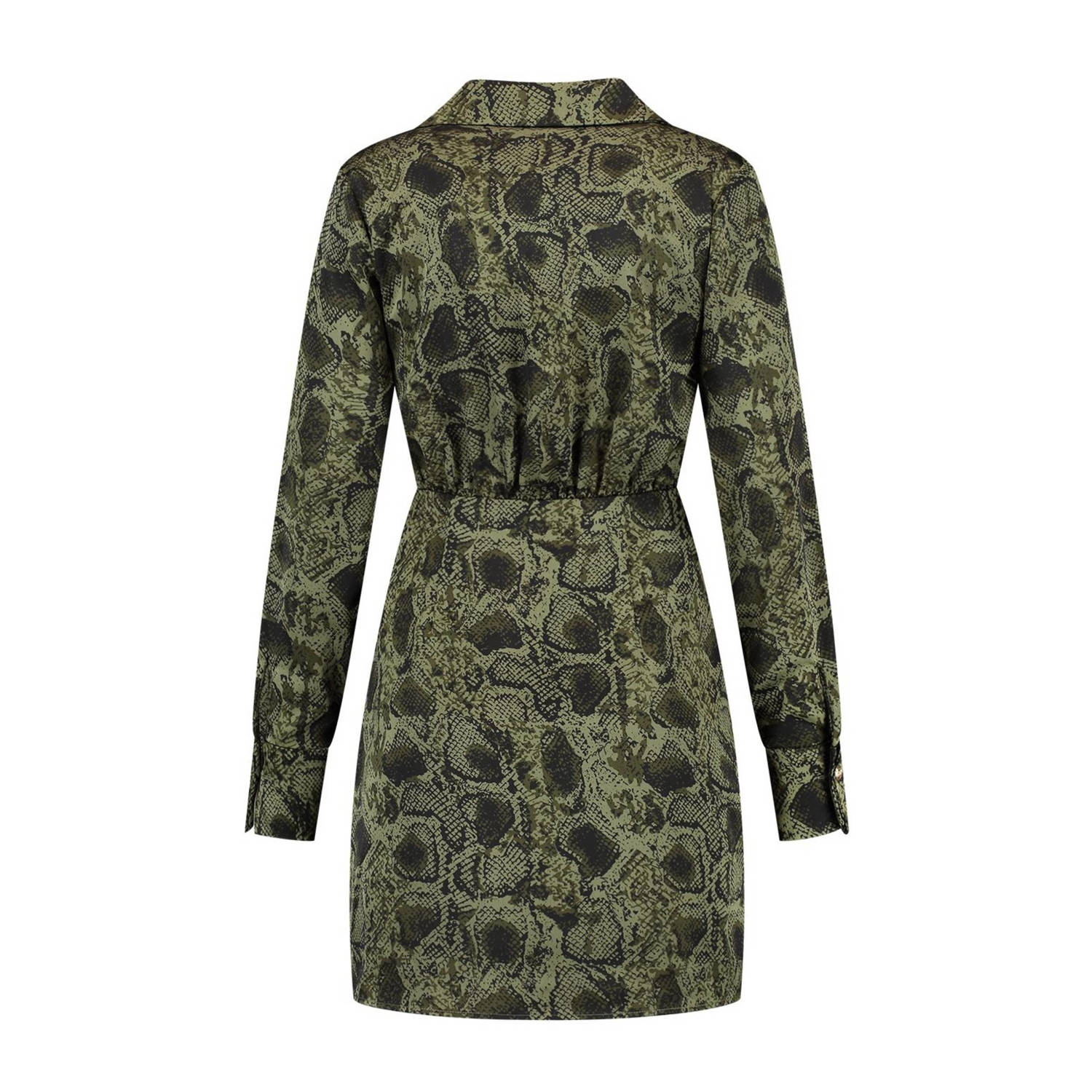 NIKKIE overslagjurk met all over print groen