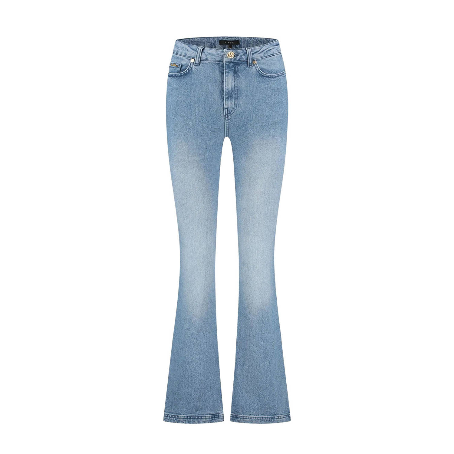 NIKKIE flared jeans light blue denim