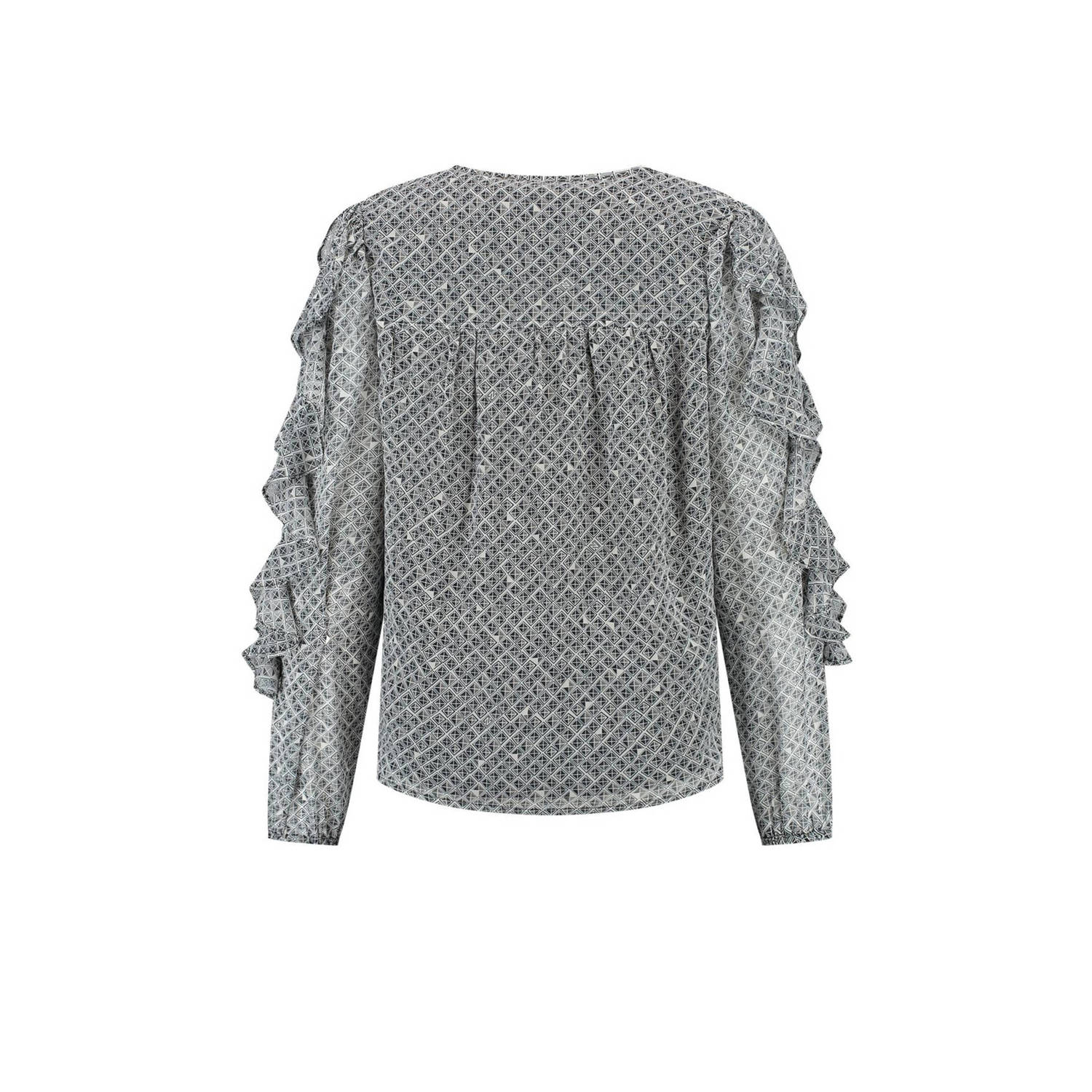 NIKKIE top met grafische print zwart