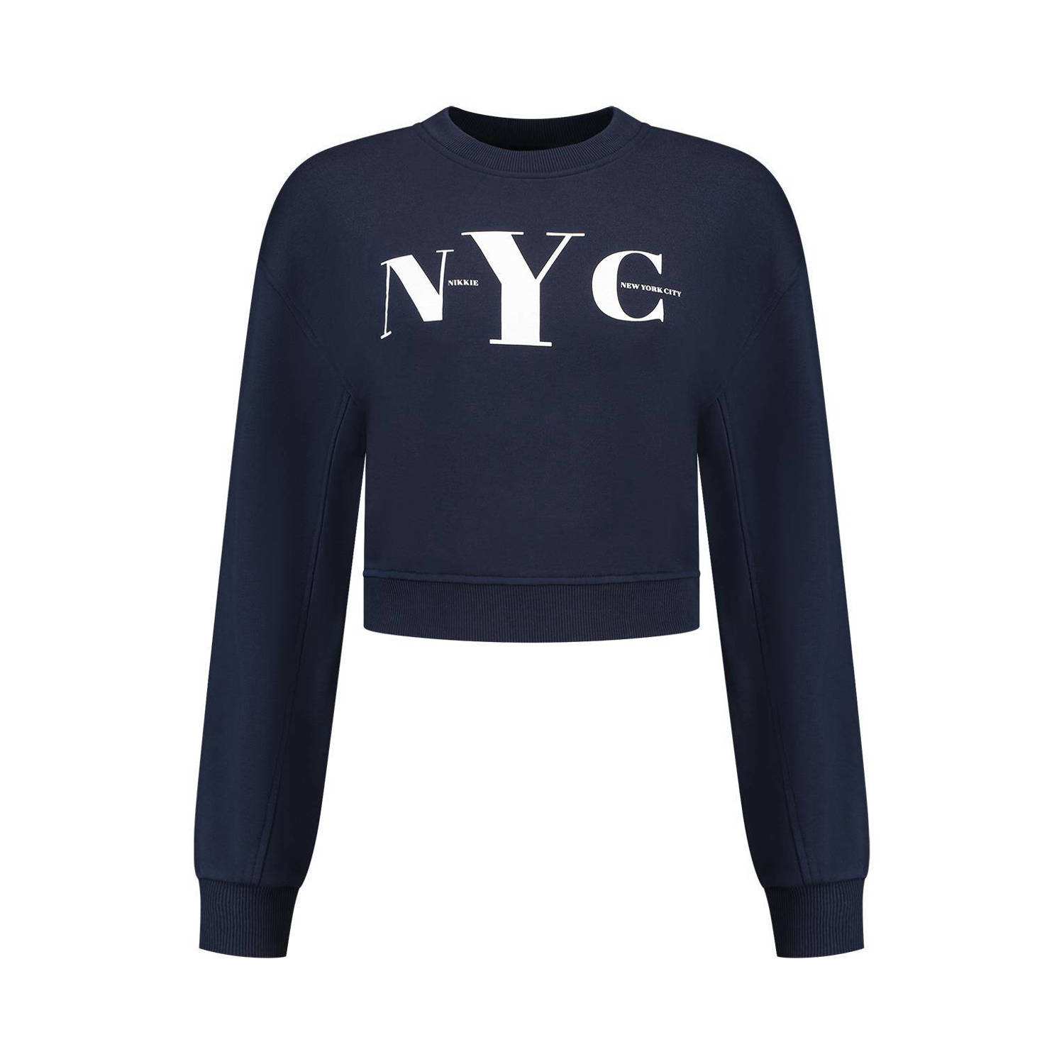 NIKKIE sweater donkerblauw