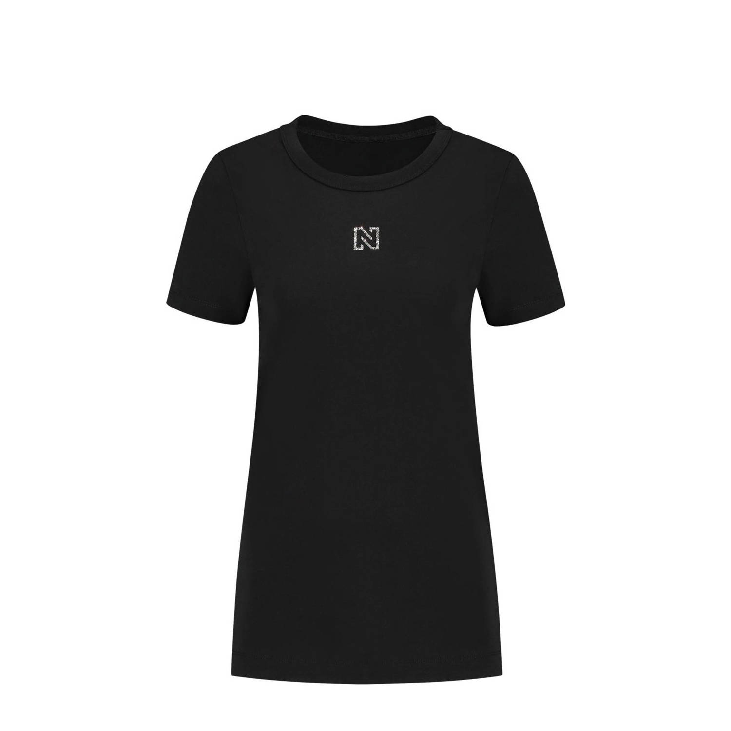 NIKKIE T-shirt met logo zwart