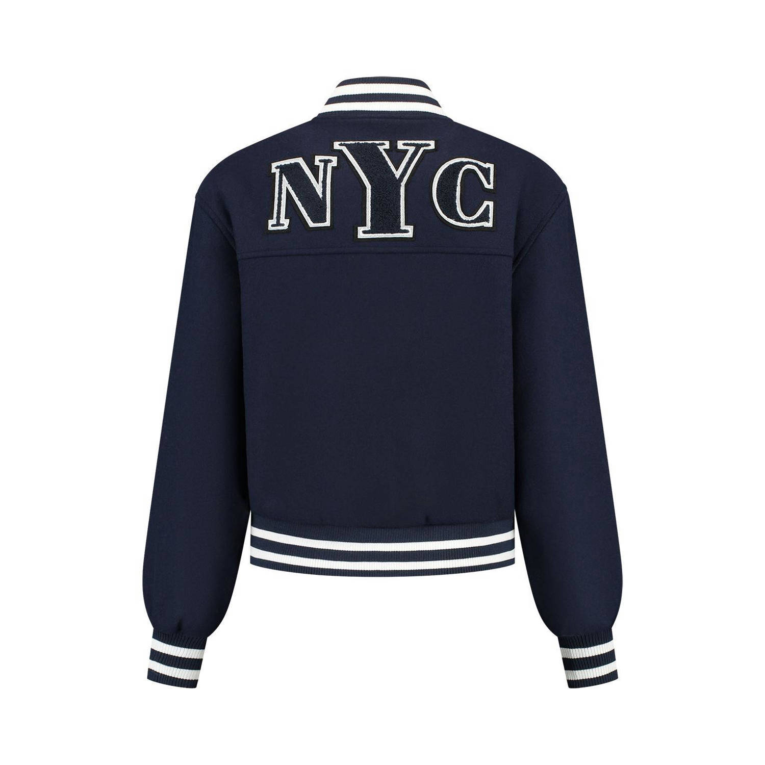 NIKKIE bomberjack met logo donkerblauw