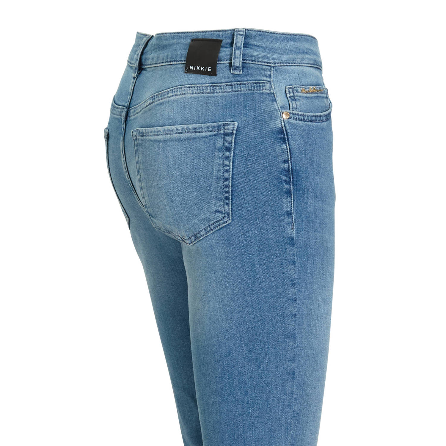 NIKKIE low waist skinny jeans medium blue denim