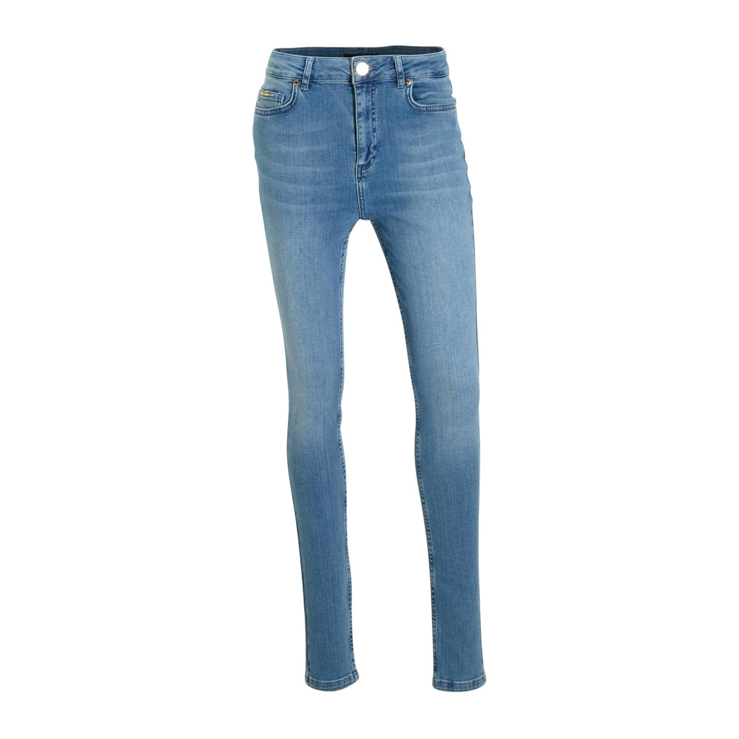 NIKKIE low waist skinny jeans medium blue denim