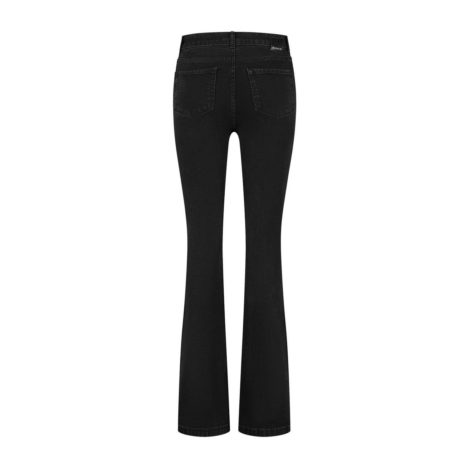 NIKKIE flared jeans black denim