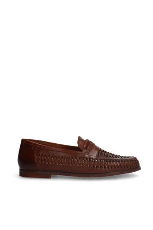 leren loafers cognac