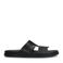 Manfield leren slippers zwart