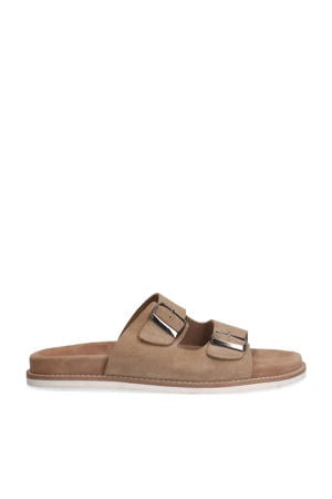 suède slippers beige