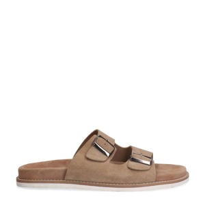 suède slippers beige