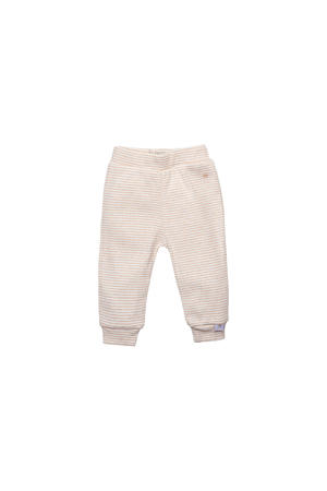 baby gestreepte regular fit broek zand