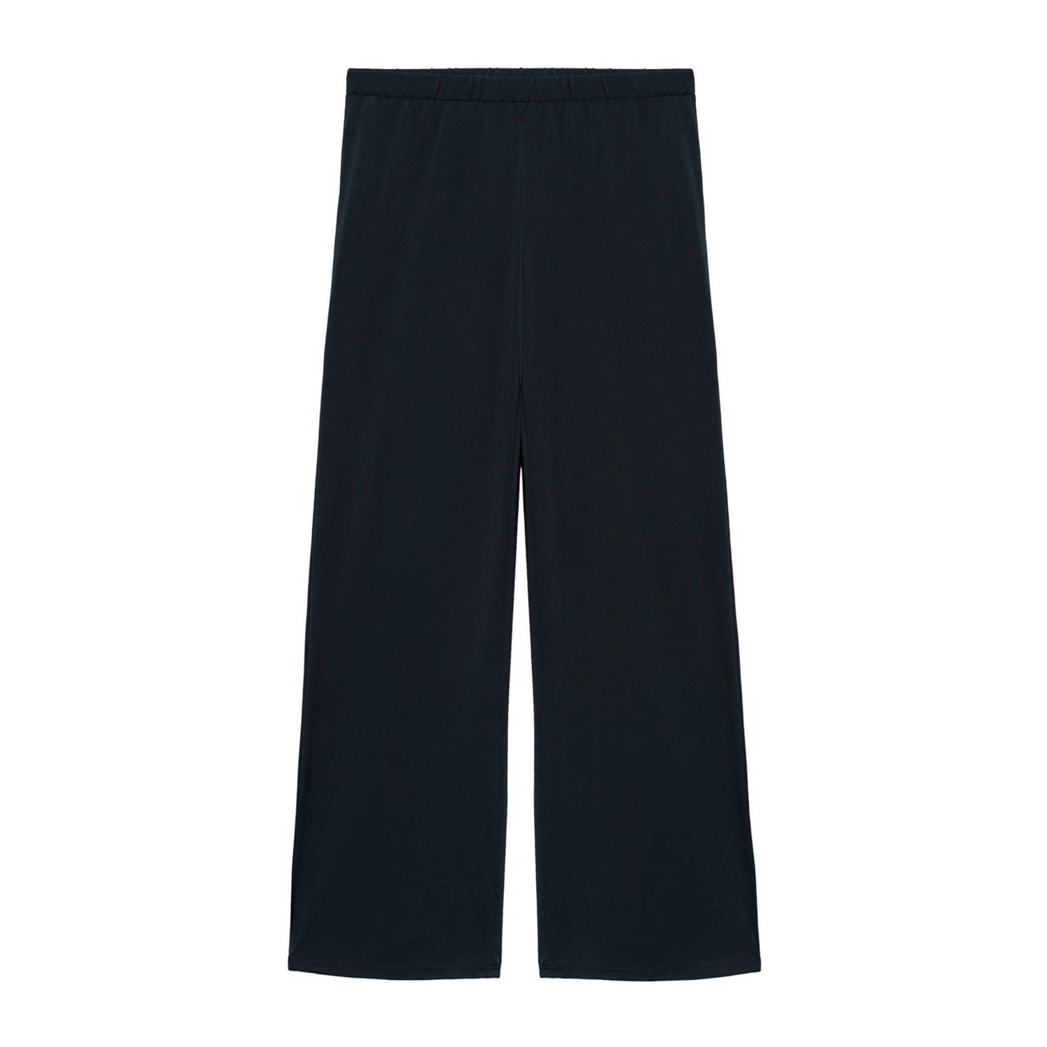 Mango Kids wide leg broek antraciet Grijs Meisjes Modal Effen 152(XXS)
