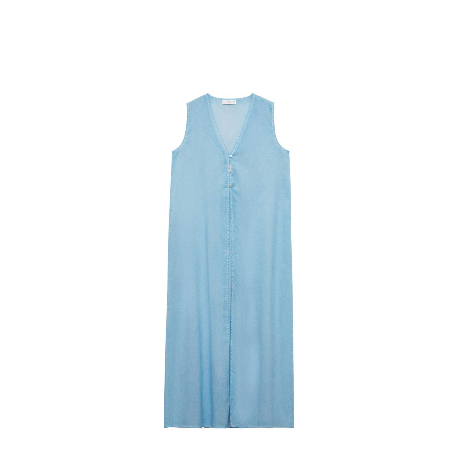 Mango Kids gilet lichtblauw Meisjes Katoen V-hals Effen 152(XXS)