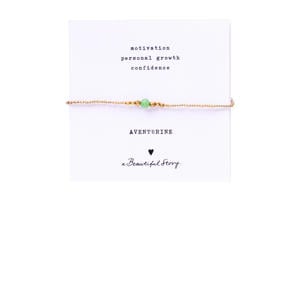armband Iris Card Aventurijn goudkleurig