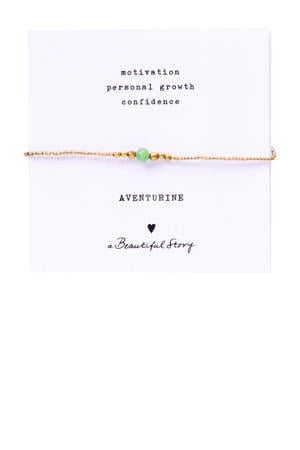 armband Iris Card Aventurijn goudkleurig