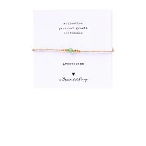 armband Iris Card Aventurijn goudkleurig
