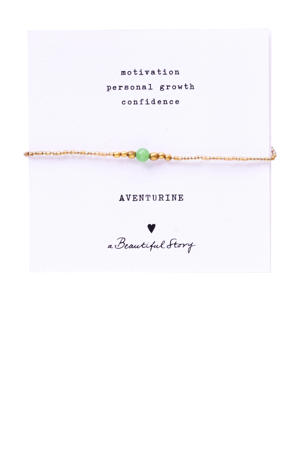 armband Iris Card Aventurijn goudkleurig