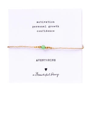 armband Iris Card Aventurijn goudkleurig