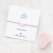 thumbnail: A Beautiful Story armband Gemstone Card Rozenkwarts zilverkleurig
