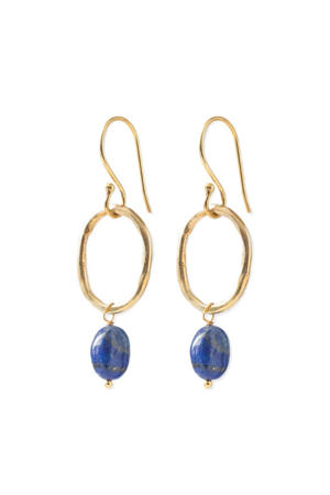 oorbellen Graceful Lapis Lazuli goudkleurig