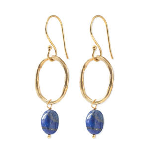 oorbellen Graceful Lapis Lazuli goudkleurig