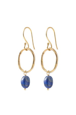 oorbellen Graceful Lapis Lazuli goudkleurig