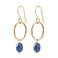 A Beautiful Story oorbellen Graceful Lapis Lazuli goudkleurig