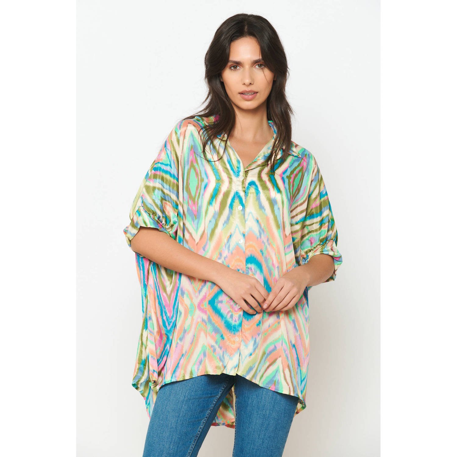 LOLALIZA blouse met all over print multi