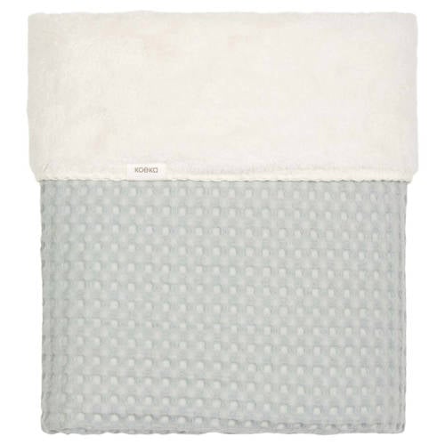 Koeka baby wiegdeken Oslo met teddy blauw afbeelding