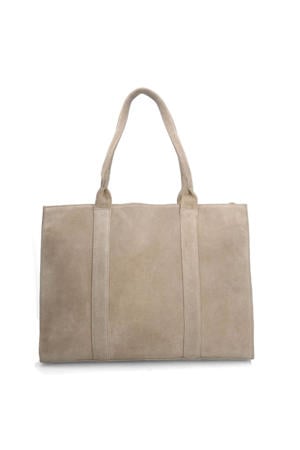 suède shopper beige