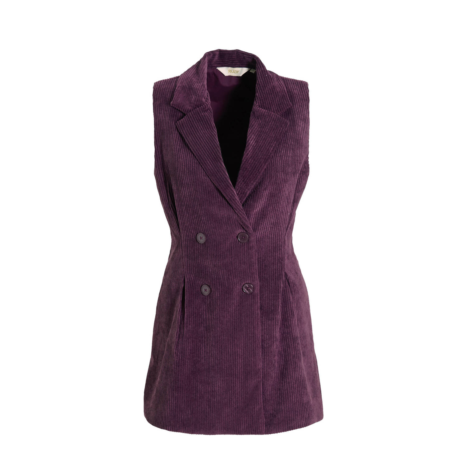 Ruby corduroy gilet paars