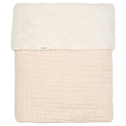 Koeka wiegdeken met teddy Rivoli warm white afbeelding