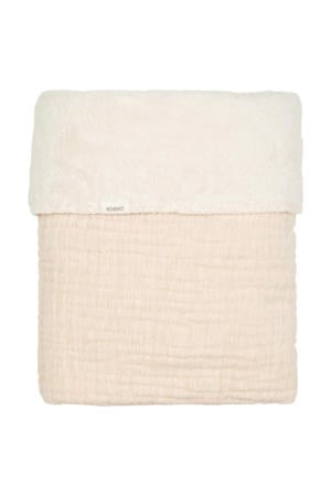 Rivoli ledikantdeken met teddy warm white