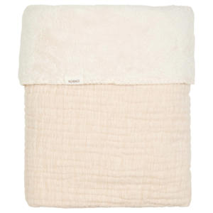Rivoli ledikantdeken met teddy warm white