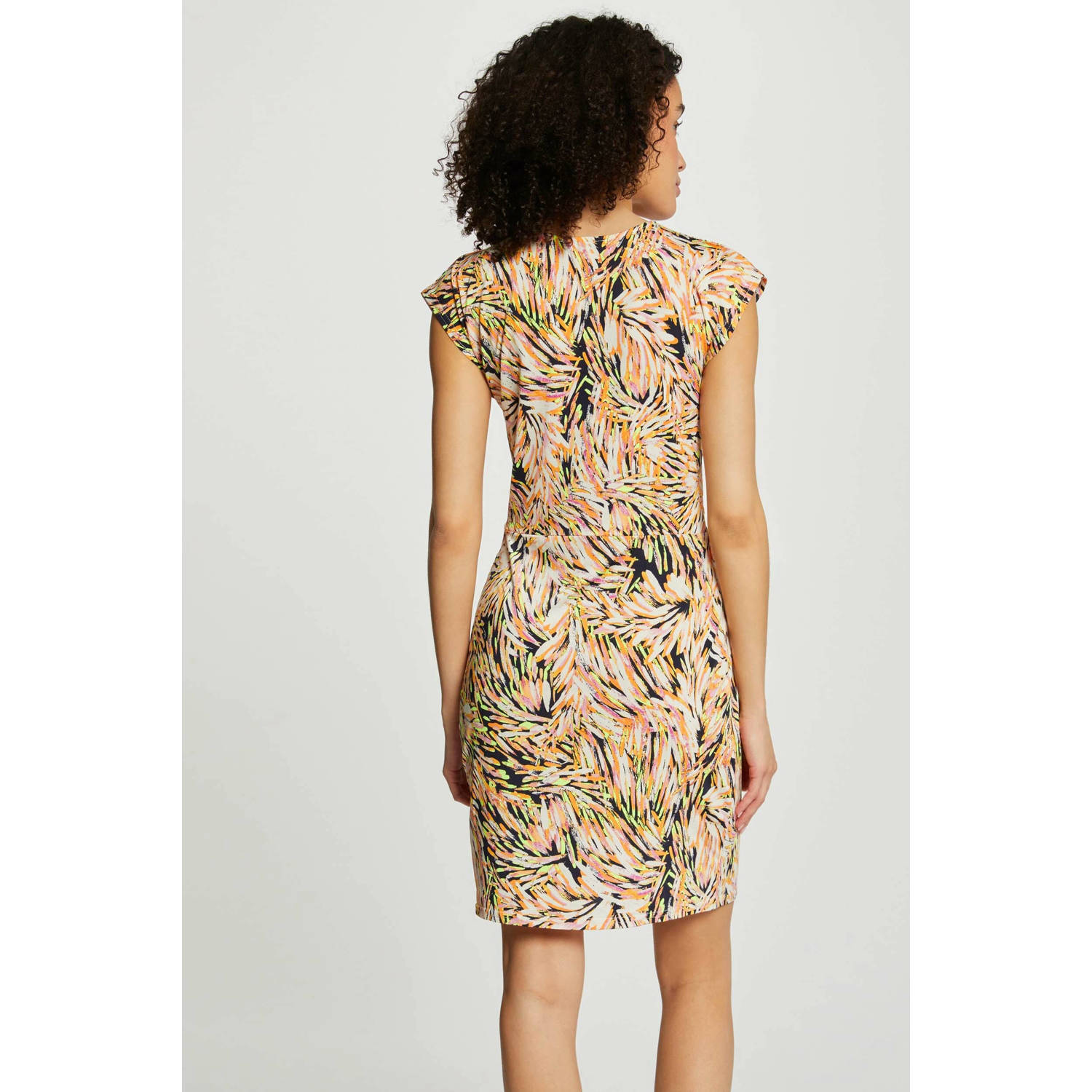 Morgan jurk met all over print en ruches multi