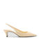 Mango   slingback pumps lichtgeel