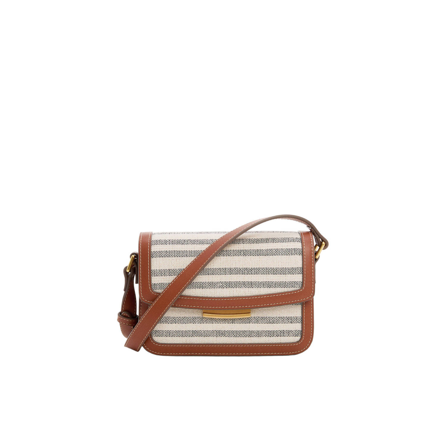 Mango crossbody tas bruin beige