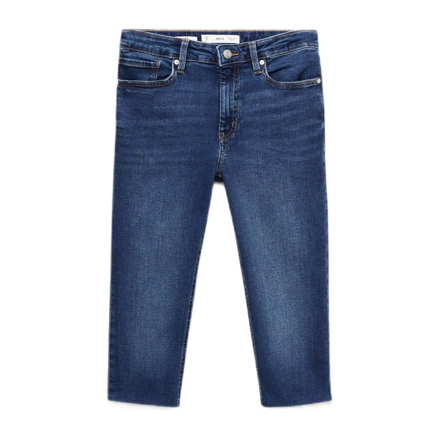 Mango skinny broek medium denim blue